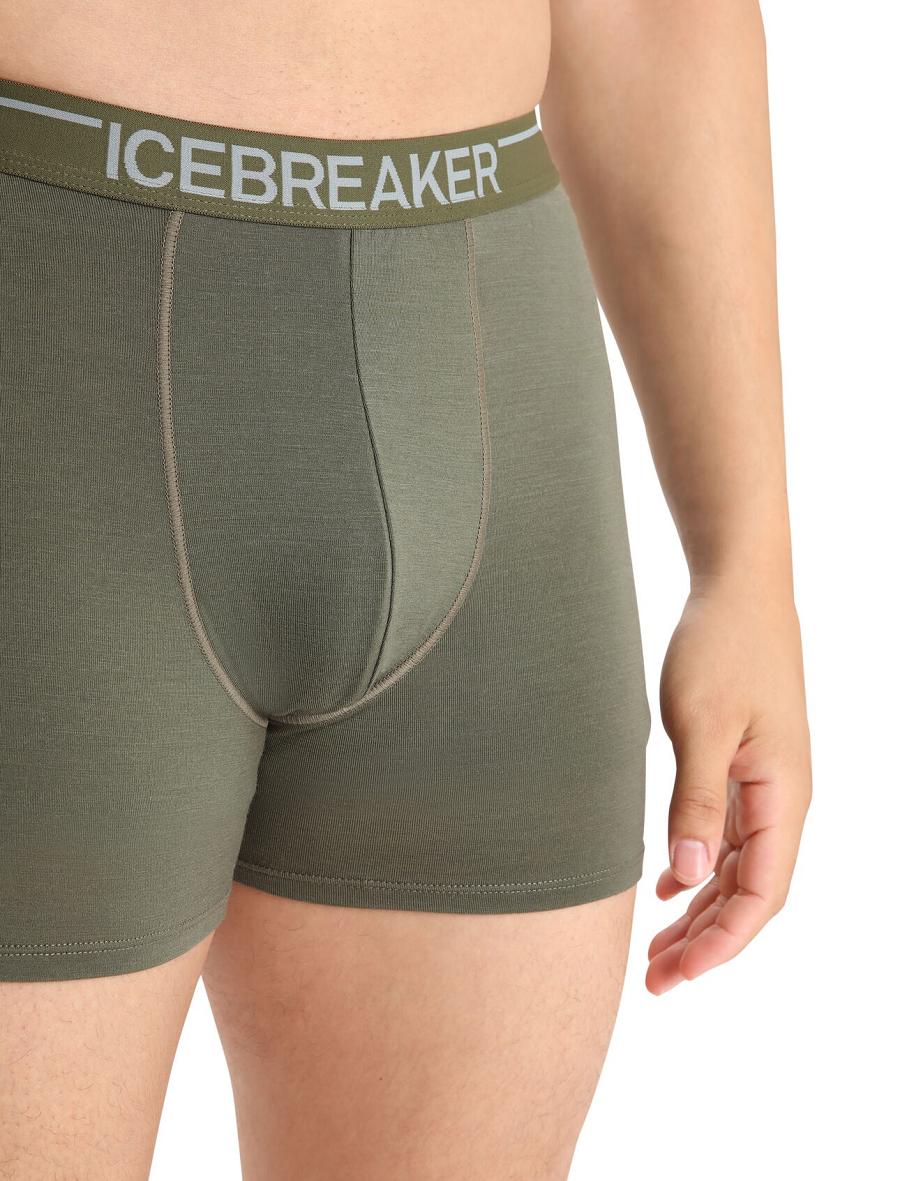 Sous Vêtement Icebreaker Merino Anatomica Boxers Homme Vert Olive | FR 1313EBCX